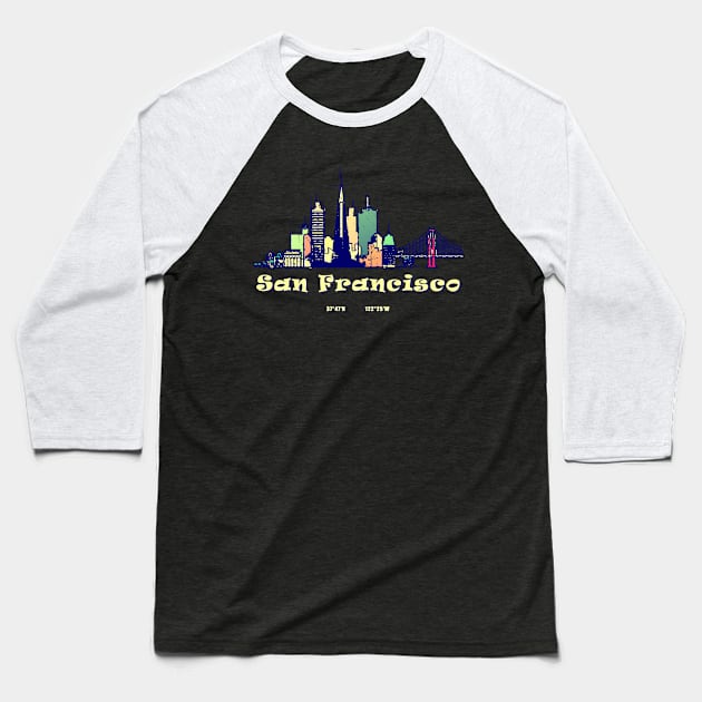 San Francisco gift Baseball T-Shirt by DimDom